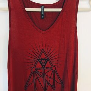 SALE🎉YOGA Graphic asymmetric tank